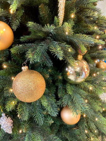 Шары пластиковые, глянец золото